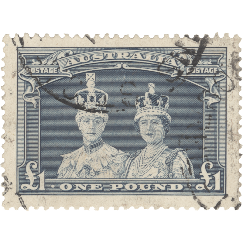 Australia 1938 (Used) £1 King George VI and Queen Elizabeth