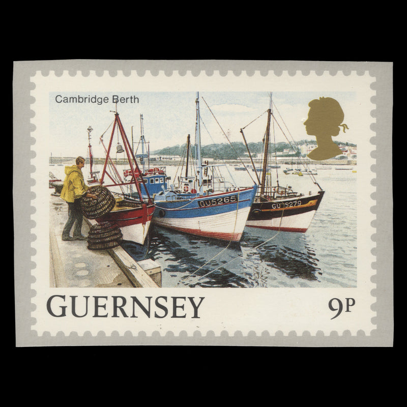 Guernsey 1984 (Variety) 9p Cambridge Berth trial PHQ card