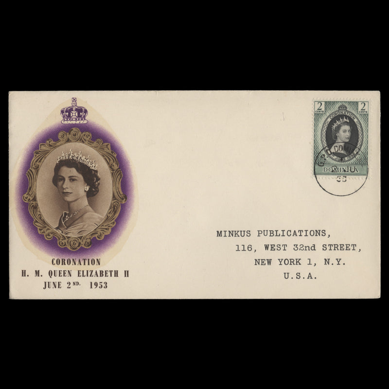 Dominica 1953 (FDC) 2c Coronation, GPO