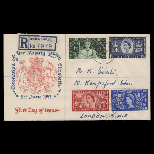 Great Britain 1953 Coronation first day cover, REGENT STREET