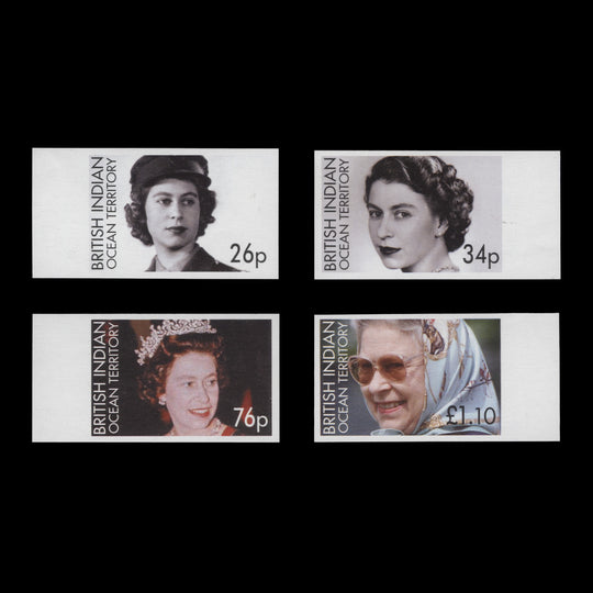 BIOT 2006 QEII's Birthday imperf proof singles