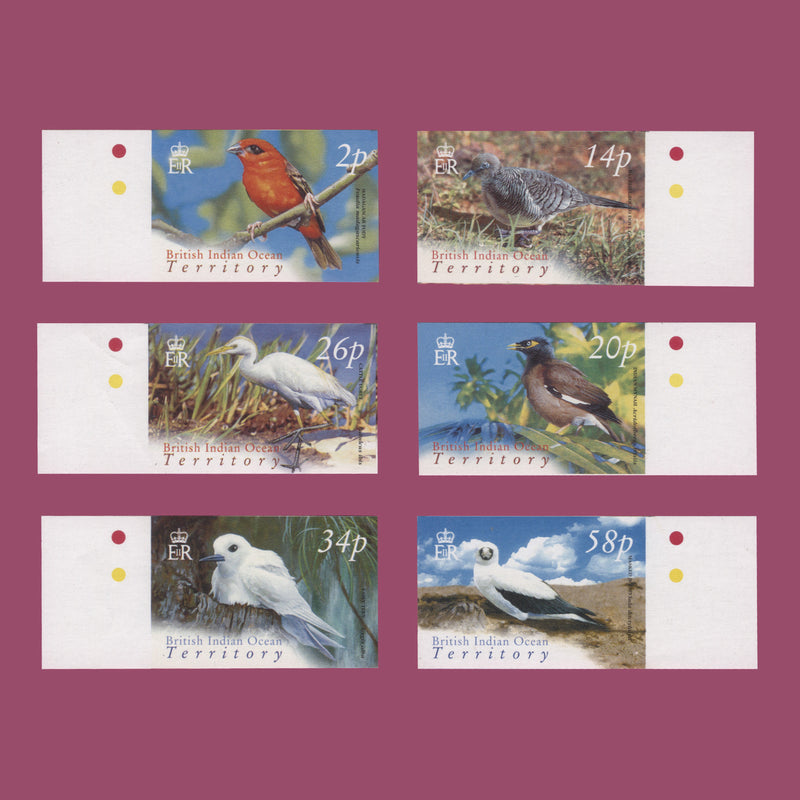 British Indian Ocean Territory 2004 Birds Definitives imperf proof singles