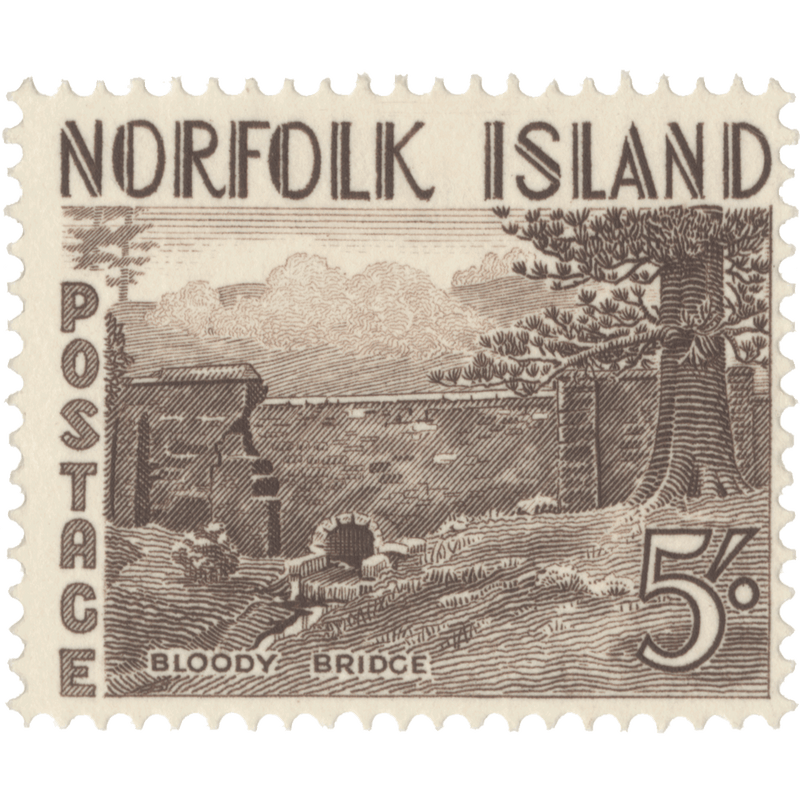 Norfolk Island 1953 (MLH) 5s Bloody Bridge