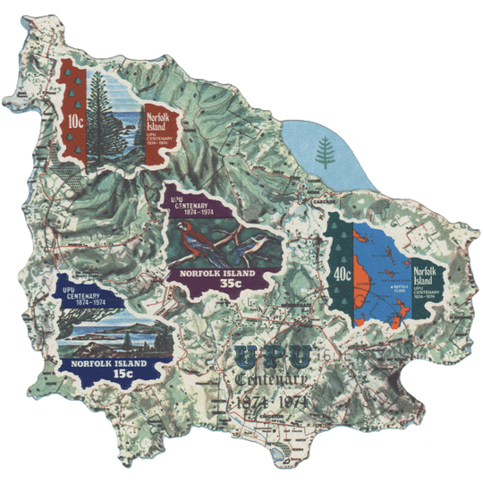 Norfolk Island 1974 (Used) UPU Centenary miniature sheet