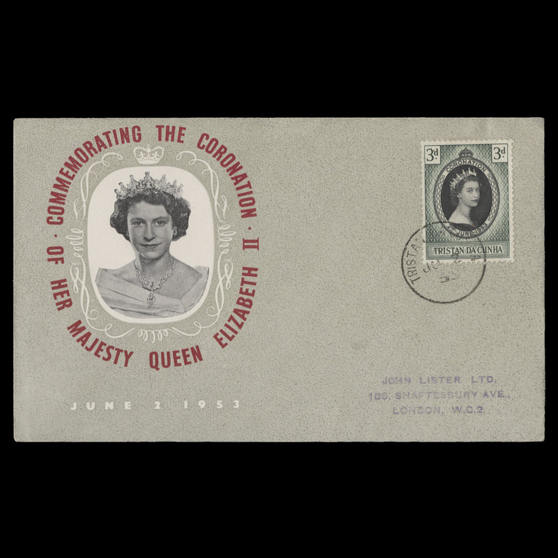 Tristan da Cunha 1953 (FDC) 3d Coronation