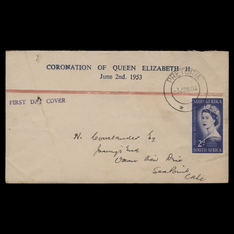 South Africa 1953 (FDC) 2d Coronation, PRETORIA