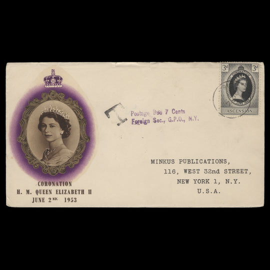Ascension 1953 (FDC) 3d Coronation