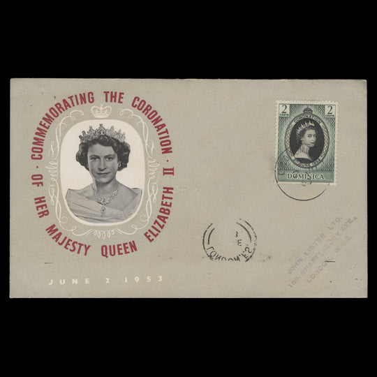 Dominica 1953 (FDC) 2c Coronation, GPO