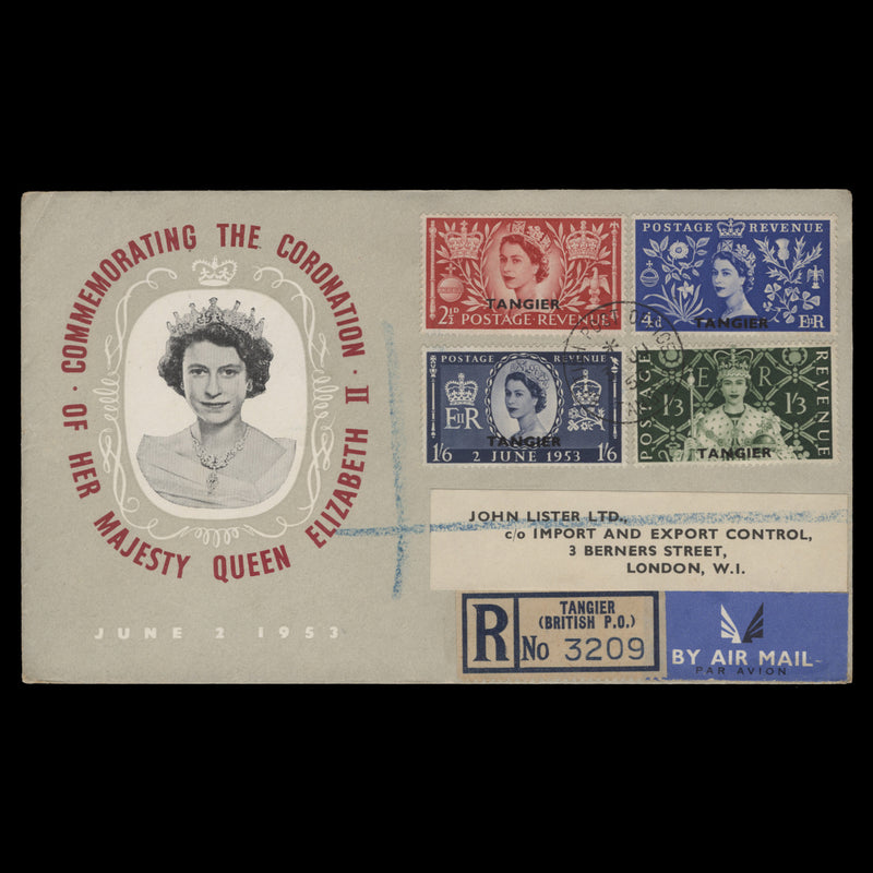 Tangier 1953 Coronation first day cover