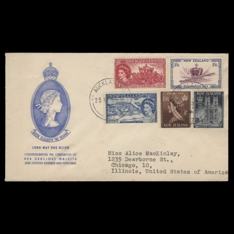 New Zealand 1953 Coronation first day cover, AUKLAND