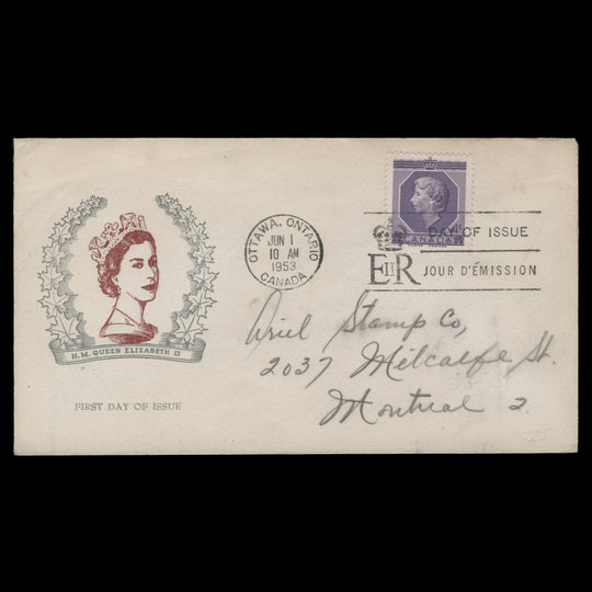 Canada 1953 (FDC) 4c Coronation, OTTAWA
