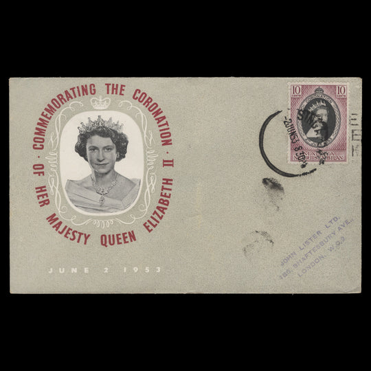 Negri Sembilan 1953 (FDC) 10c Coronation, SINGAPORE