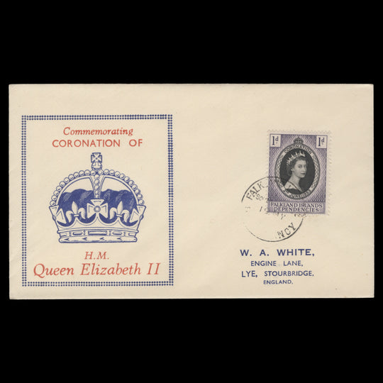 Falkland Islands Dependencies 1953 (Used) 1d Coronation, South Shetlands