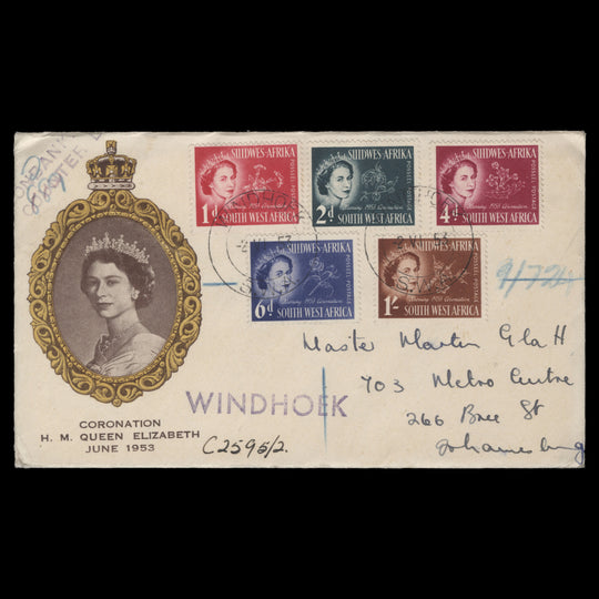 South West Africa 1953 (FDC) Coronation, WINDHOEK
