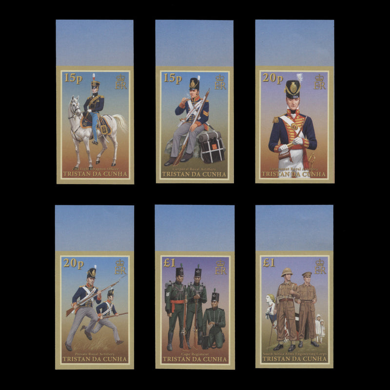 Tristan da Cunha 2008 Military Uniforms imperf proof singles