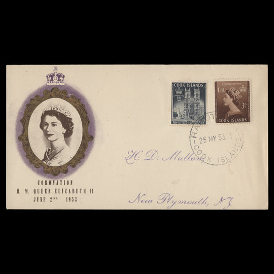Cook Islands 1953 Coronation first day cover, RAROTONGA