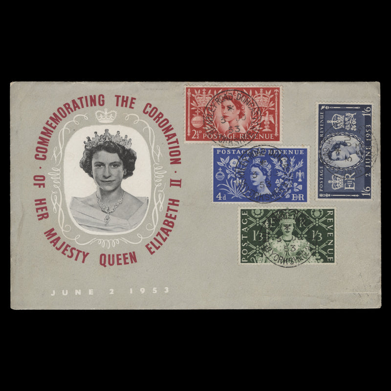 Great Britain 1953 Coronation first day cover, BENTLEY ROAD