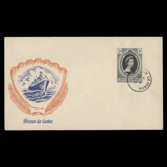 Tristan da Cunha 1953 (Used) 3d Coronation