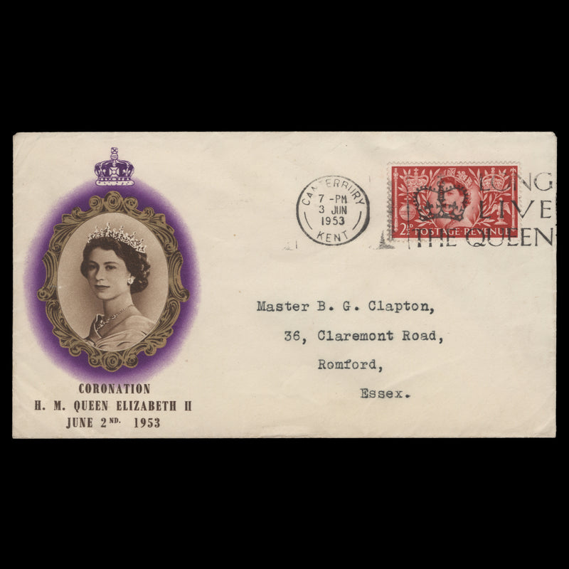 Great Britain 1953 (FDC) 2½d Coronation, CANTERBURY