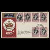 Malaya 1953 (FDC) 10c Coronation singles, KUALA LUMPUR