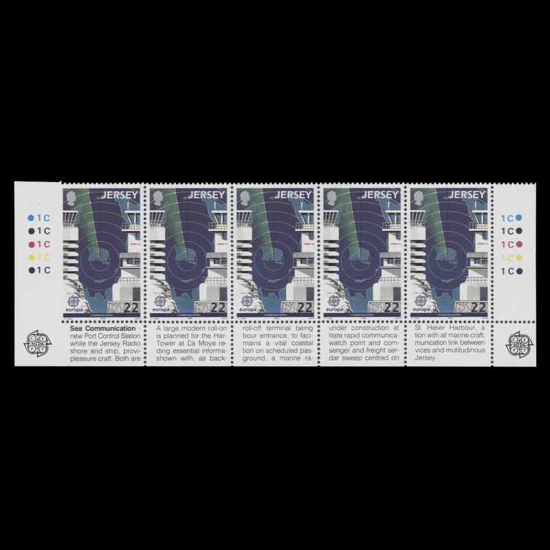 Jersey 1988 (Variety) 22p Transport & Communications imperf to margin