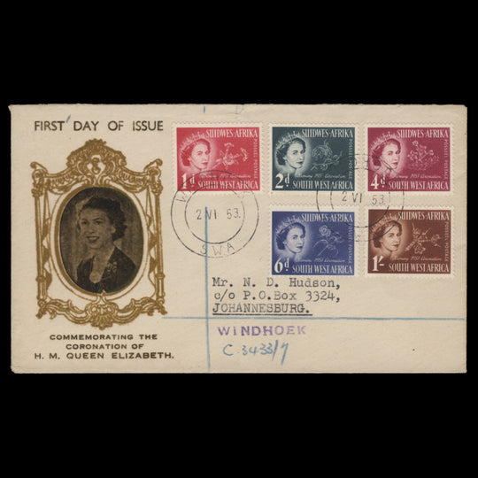 South West Africa 1953 (FDC) Coronation, WINDHOEK