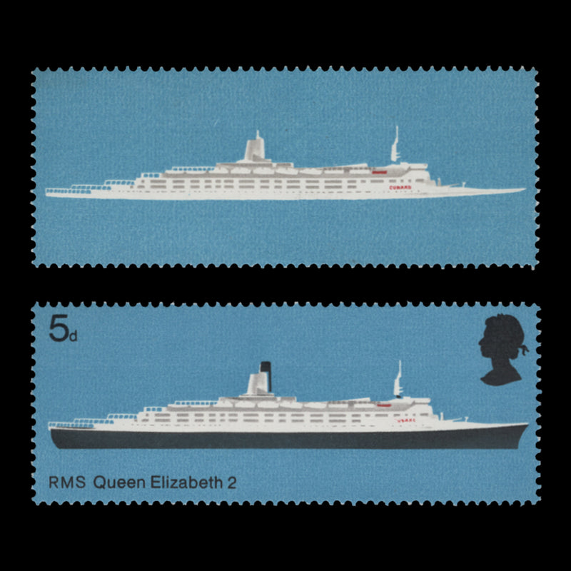 Great Britain 1969 (MNH) 5d British Ships missing black. SG778a