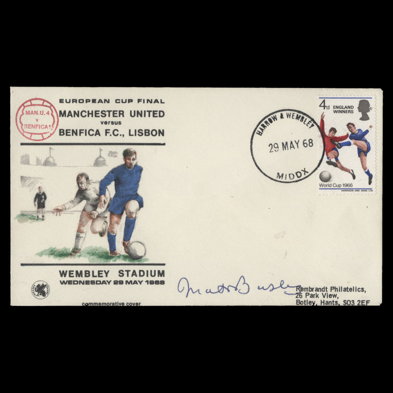 Great Britain 1968 European Cup Final cover signed by Matt Busby