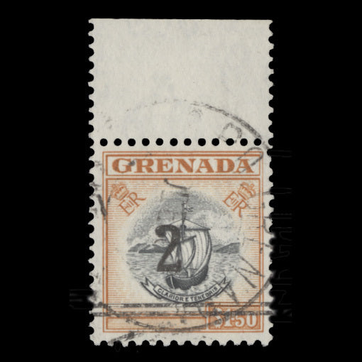 Grenada 1965 (Used) 2c/$1.50 Colony Badge postally used revenue