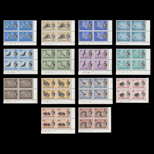 Ascension 1963 (MNH) Birds definitives plate blocks