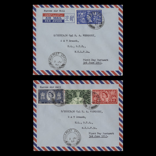 Great Britain 1953 Coronation first day covers, FIELD POST OFFICE 170