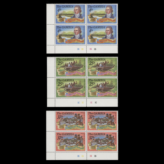 Gambia 1971 (MNH) Mungo Park Birth Bicentenary plate blocks
