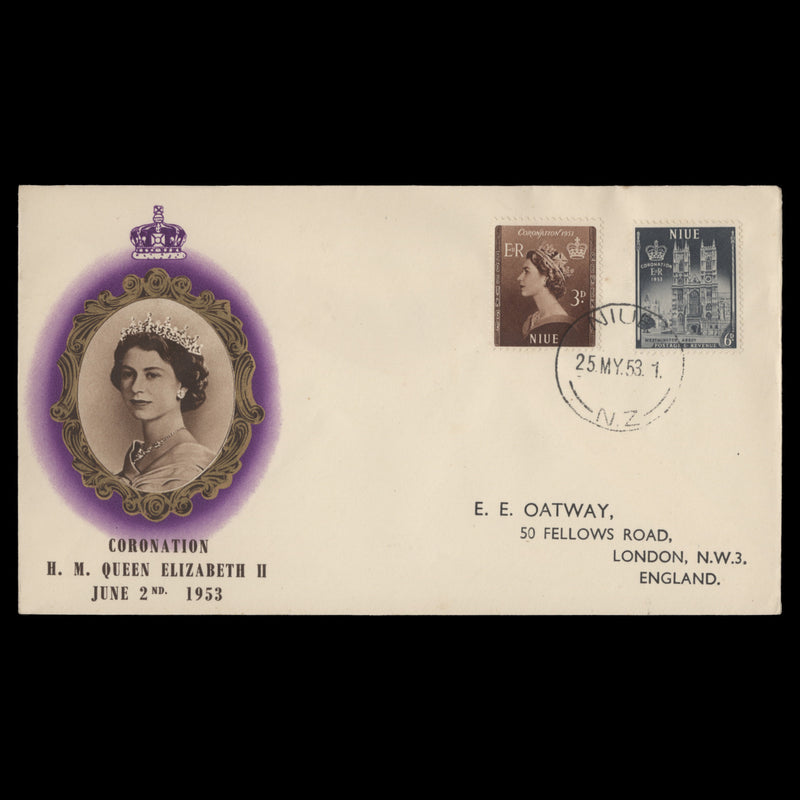 Niue 1953 Coronation first day cover