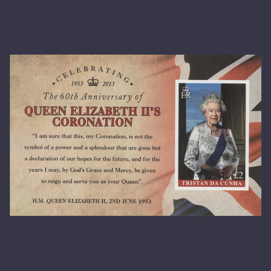 Tristan da Cunha 2013 Coronation Anniversary imperf proof miniature sheet