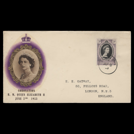 Saint Helena 1953 (FDC) 3d Coronation