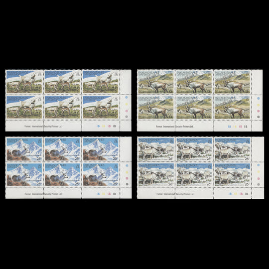 Falkland Islands Dependencies 1982 (MNH) Reindeer plate blocks