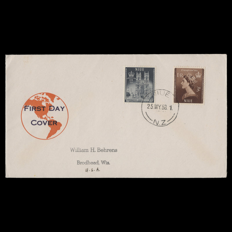 Niue 1953 Coronation first day cover