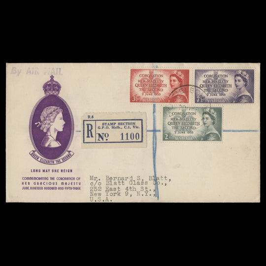 Australia 1953 Coronation first day cover, MELBOURNE