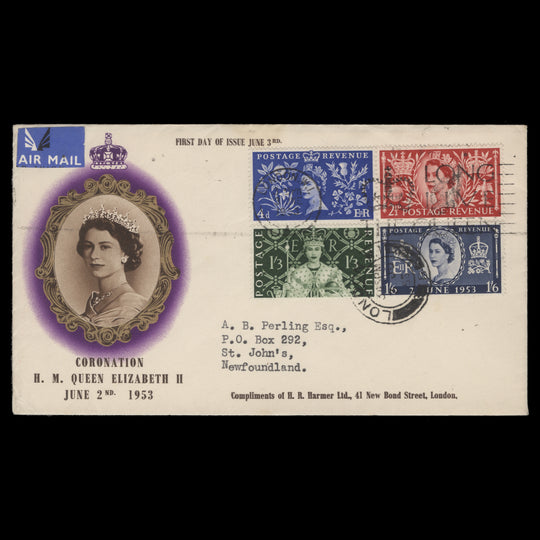 Great Britain 1953 Coronation first day cover, LONDON WI