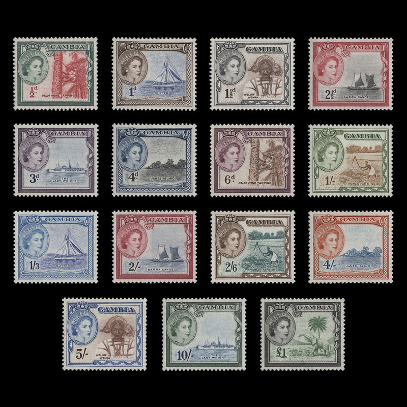 Gambia 1953 (MLH) Definitives