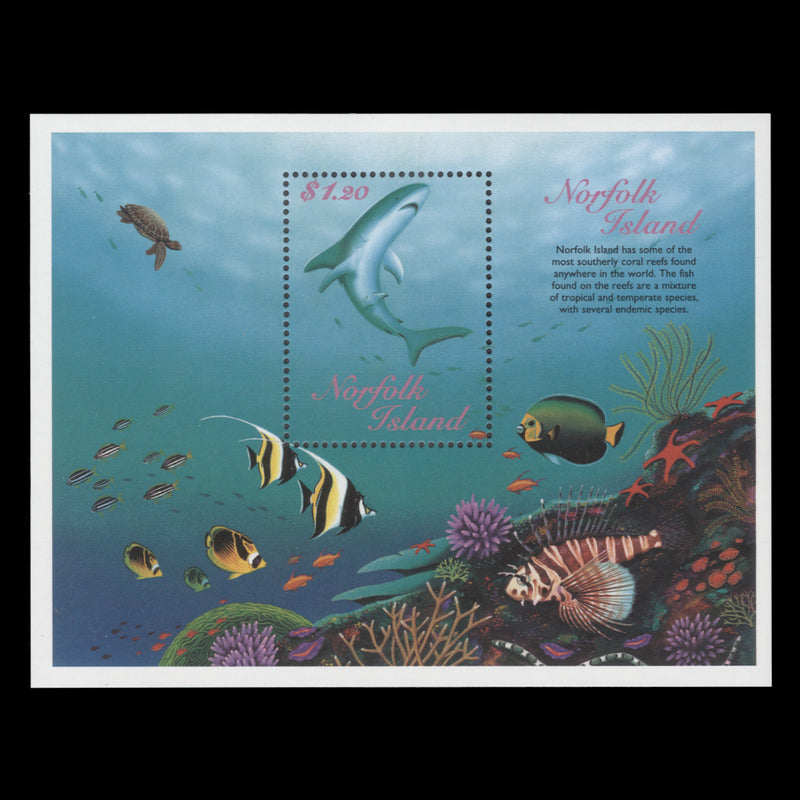 Norfolk Island 1998 (MNH) Reef Fish definitives and miniature sheet