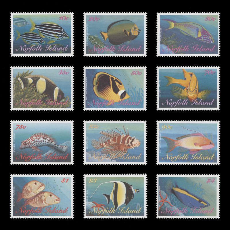 Norfolk Island 1998 (MNH) Reef Fish definitives and miniature sheet