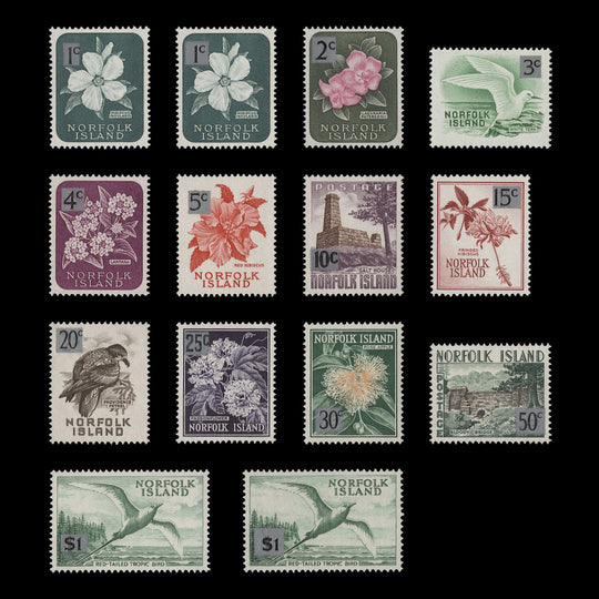 Norfolk Island 1966 (MNH) Decimal Provisionals