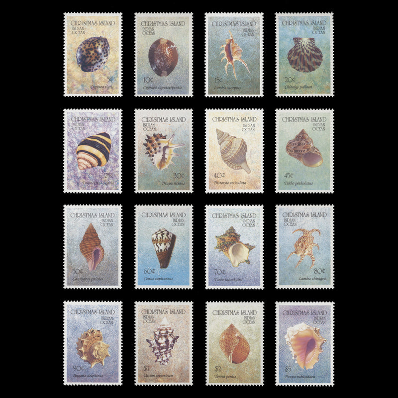 Christmas Island 1992 (MNH) Shells Definitives