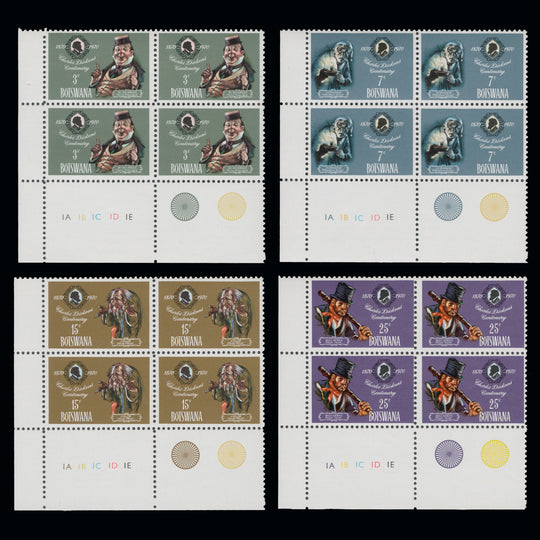 Botswana 1970 (MNH) Charles Dickens Death Centenary plate blocks