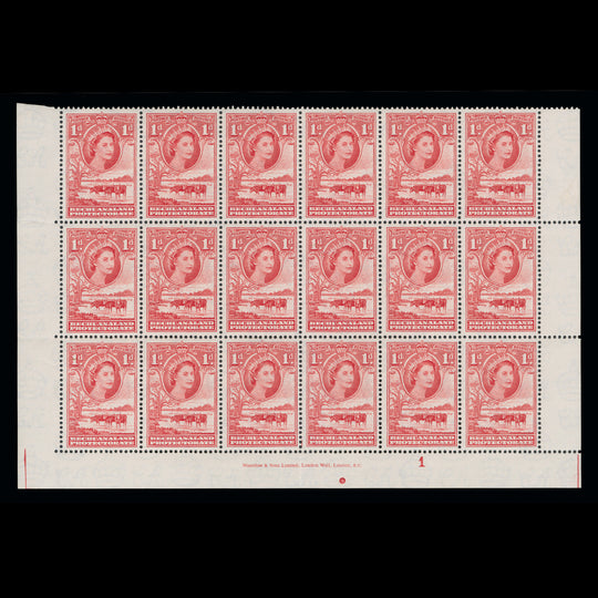 Bechuanaland 1955 (MNH) 1d Baobab Tree & Cattle imprint/plate block