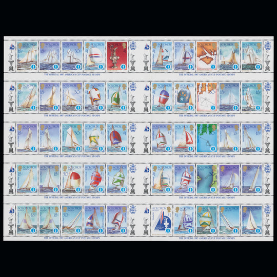 Solomon Islands 1986 (MNH) America's Cup sheet