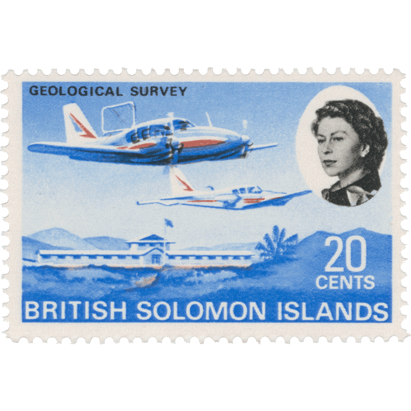 Solomon Islands 1968 (Variety) 20c Geological Survey with black shift
