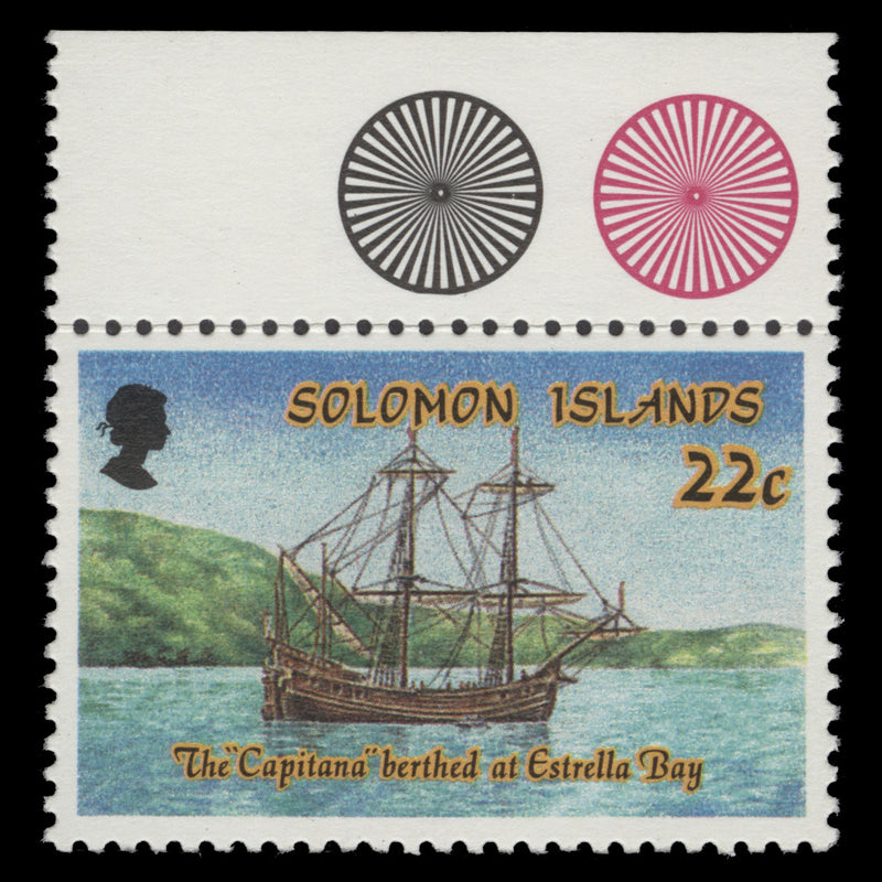 Solomon Islands 1988 (Variety) 22c Independence Anniversary with waternark to right