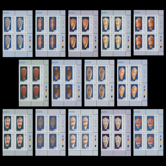 Solomon Islands 2006 (MNH) Cone Shells Definitives plate blocks